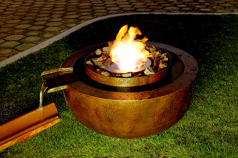 Chimenea Aqua Koppar de etanol